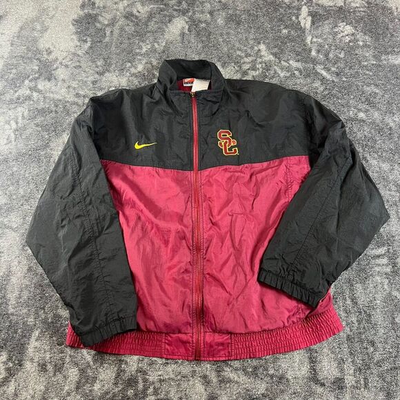 Vtg 90s Y2k Nike USC Trojans Full Zip Track Jacket Colorblock Men's XL *Read - Picture 1 of 12